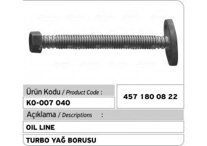 4571800822 Turbo Yağ Borusu